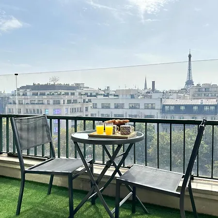 Апартаменты Unique Panoramic Flat Champs-elysees Париж